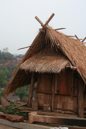 hutte pour conserver le riz